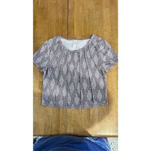 LA Hearts by PacSun Womens Lounge Sea Grass Seamed Crop T-Shirt Taupe Size Small